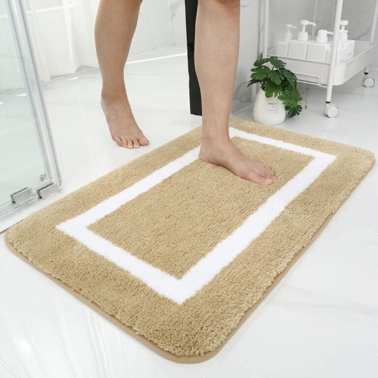 Beige Absorberende Badkamer Mat