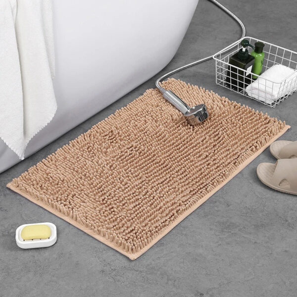 Beige Badkamer Chenille Tapijt
