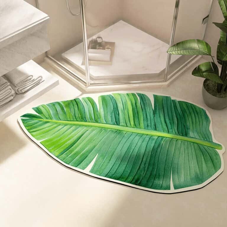 Bladvormige Badkamer Tapijt