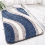 Blauw en Grijs Badmat - Beste Badkamermat