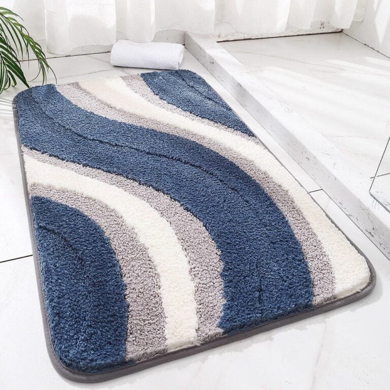 Blauw en Grijs Badmat - Beste Badkamermat