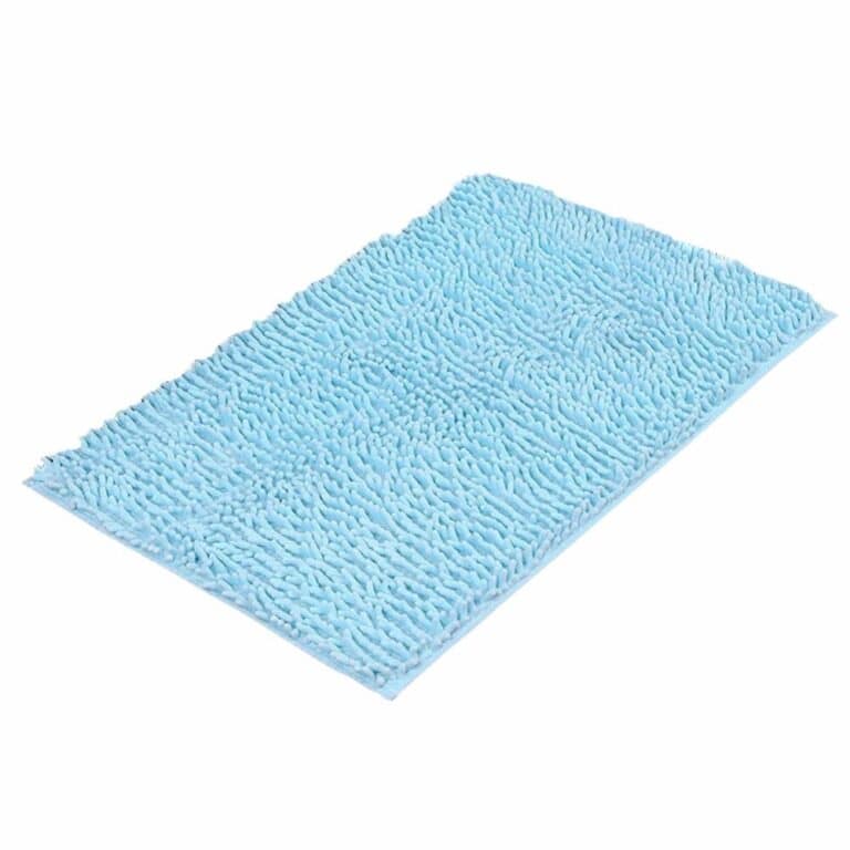 Blauwe Chenille Badmat