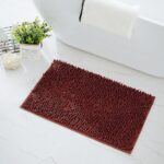 Bruine Chenille Badmat voor Badkamers