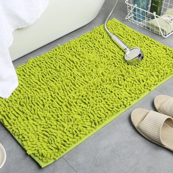 Groen Chenille Badmat
