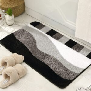 Wit Grijs Zwart Badmat – Badkamer Essentials