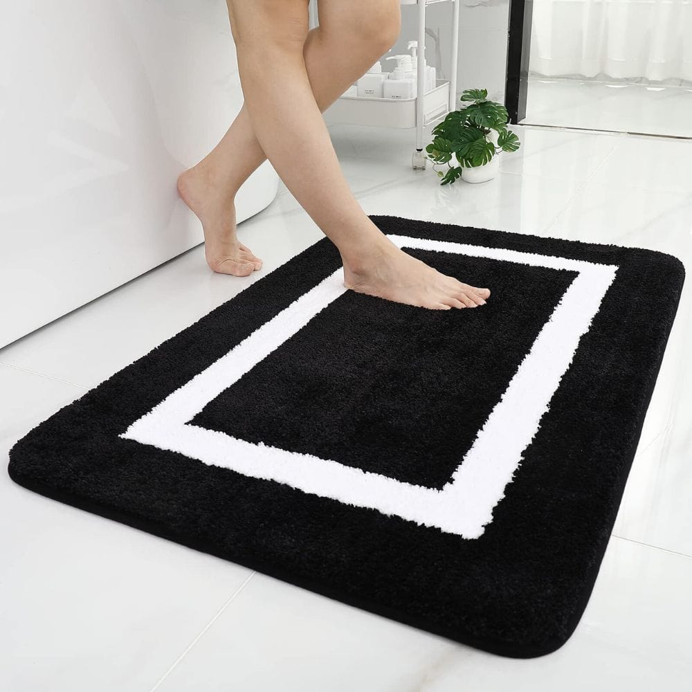 Zwart-wit Design Badmat