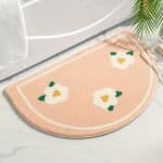 Beige en Wit Badmat