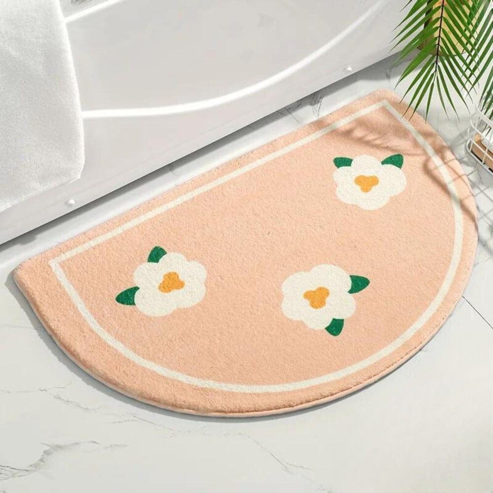 Beige en Wit Badmat Optimaliseerbaar