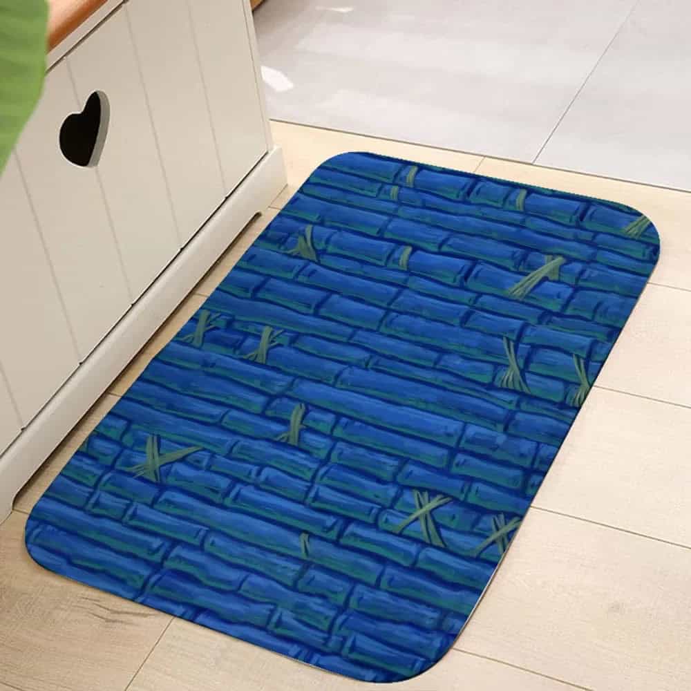 Blauw Bamboe Badmat