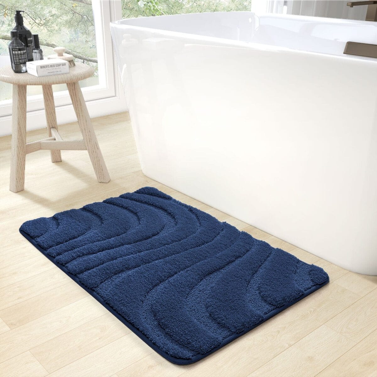 Blauwe Antislip Badmat