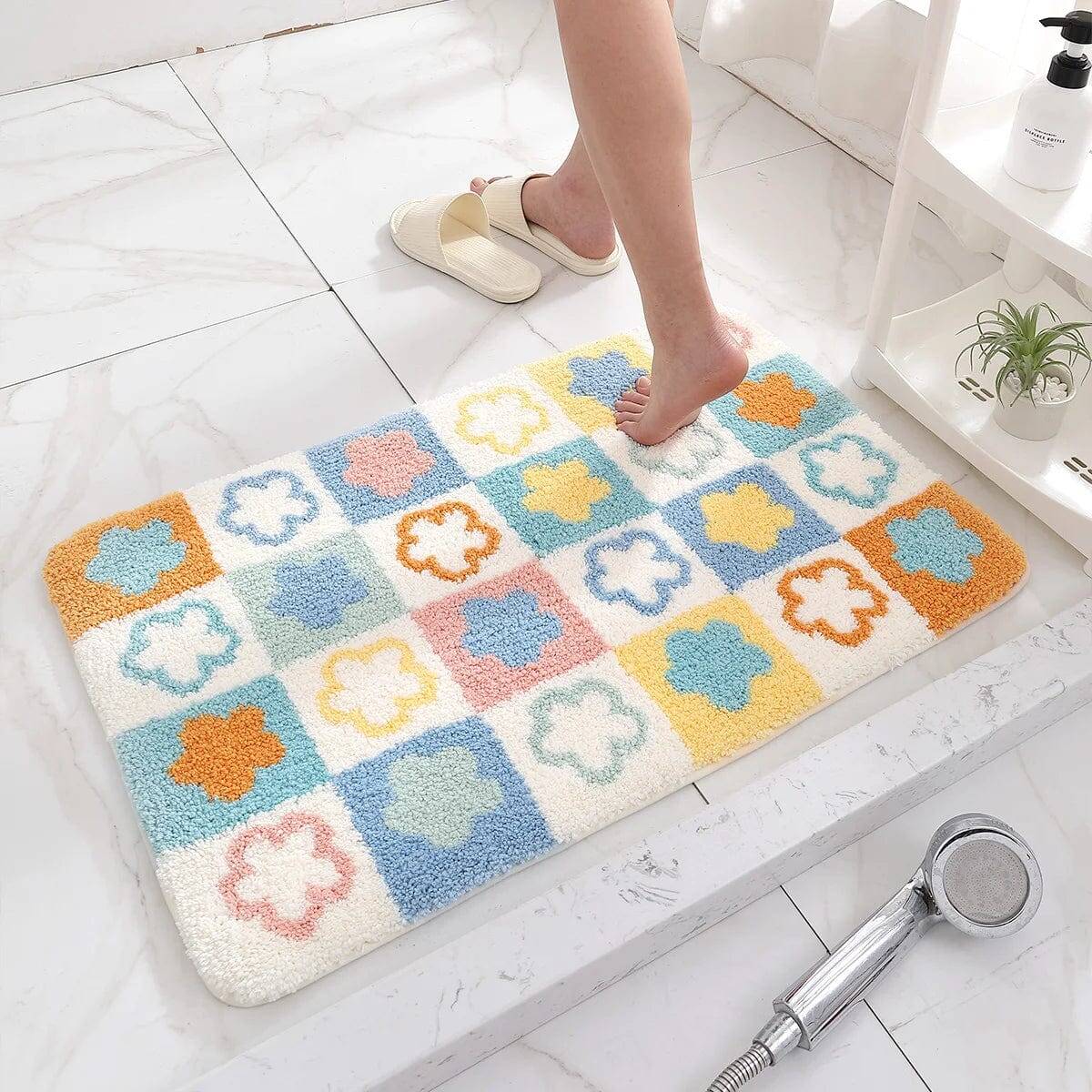 Bloemen Badmat – Luxe Badkamer Accessoires