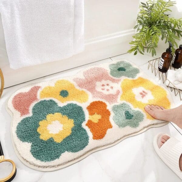 Bloemen Badmat Badezimmer Tapijt