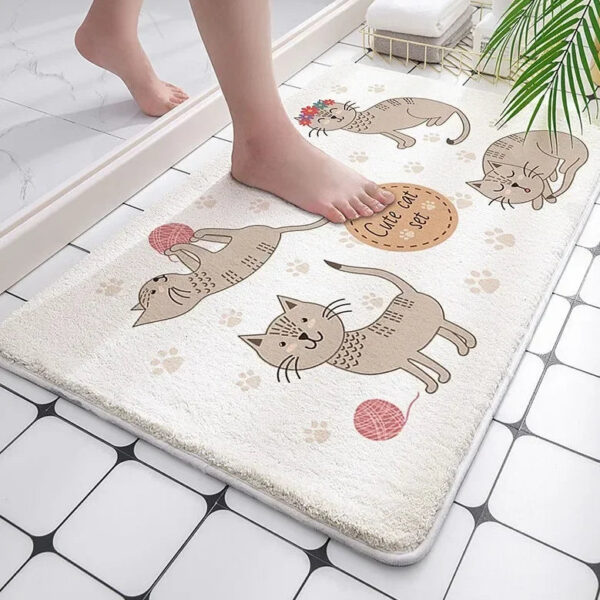 Grijze Kat Badmat Anti-Slip
