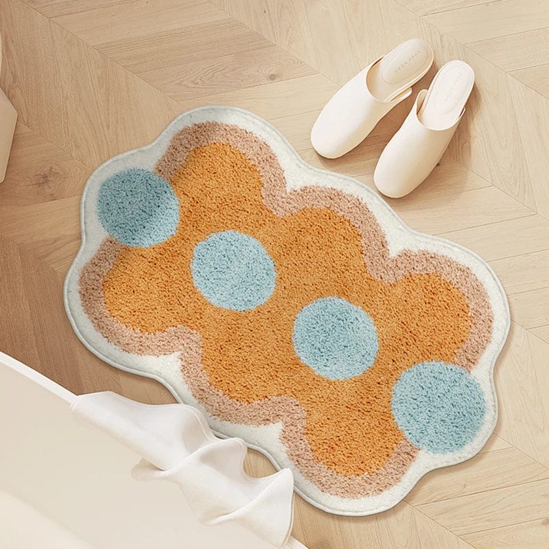 Oranje Badkamer Tapijt
