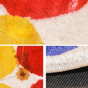 Rechthoekige Badmat met Kleurronde Design