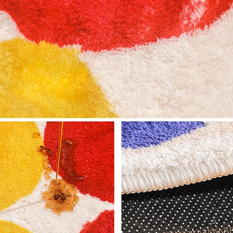 Rechthoekige Badmat met Kleurronde Design