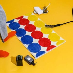Rechthoekige Badmat met Kleurronde Design