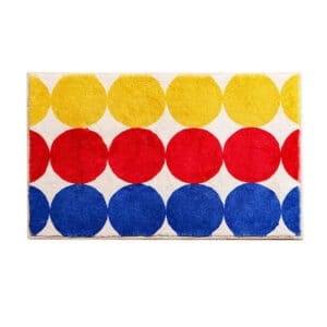 Rechthoekige Badmat met Kleurronde Design